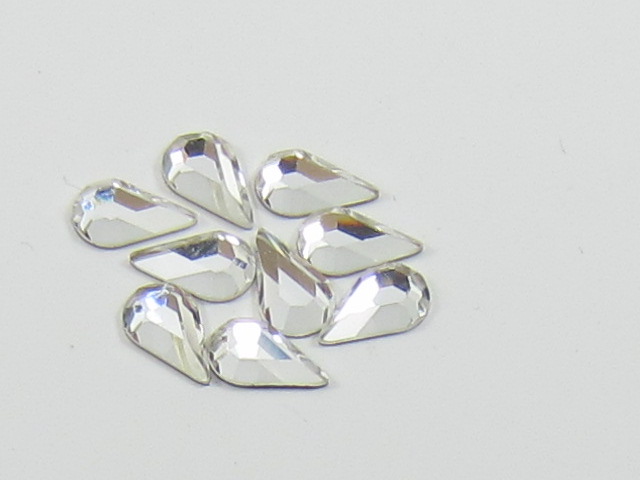 12pcs. PEAR 10x6mm CRYSTAL FLATBACK  European Rhinestones